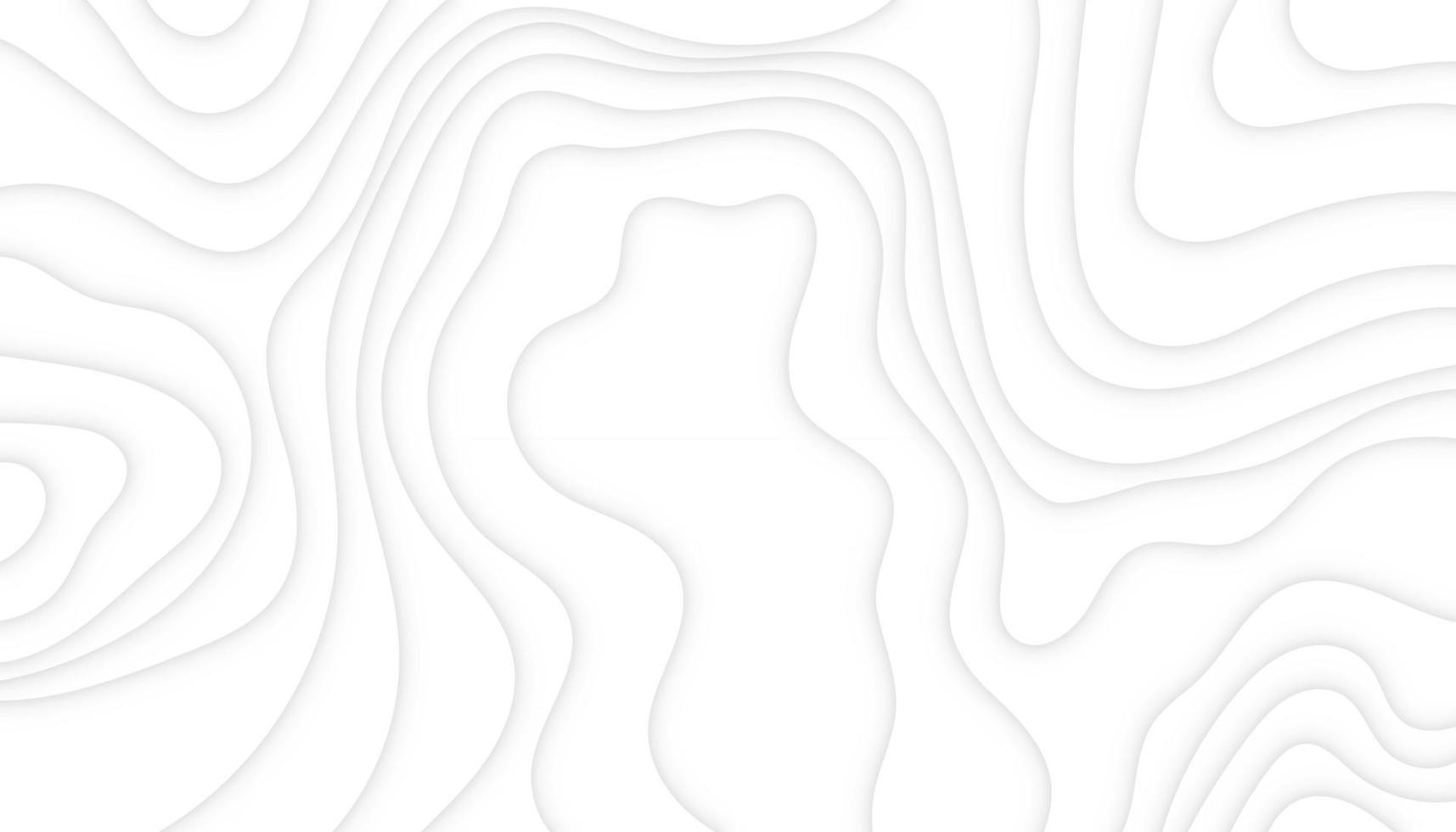 Abstract modern white papercut background vector