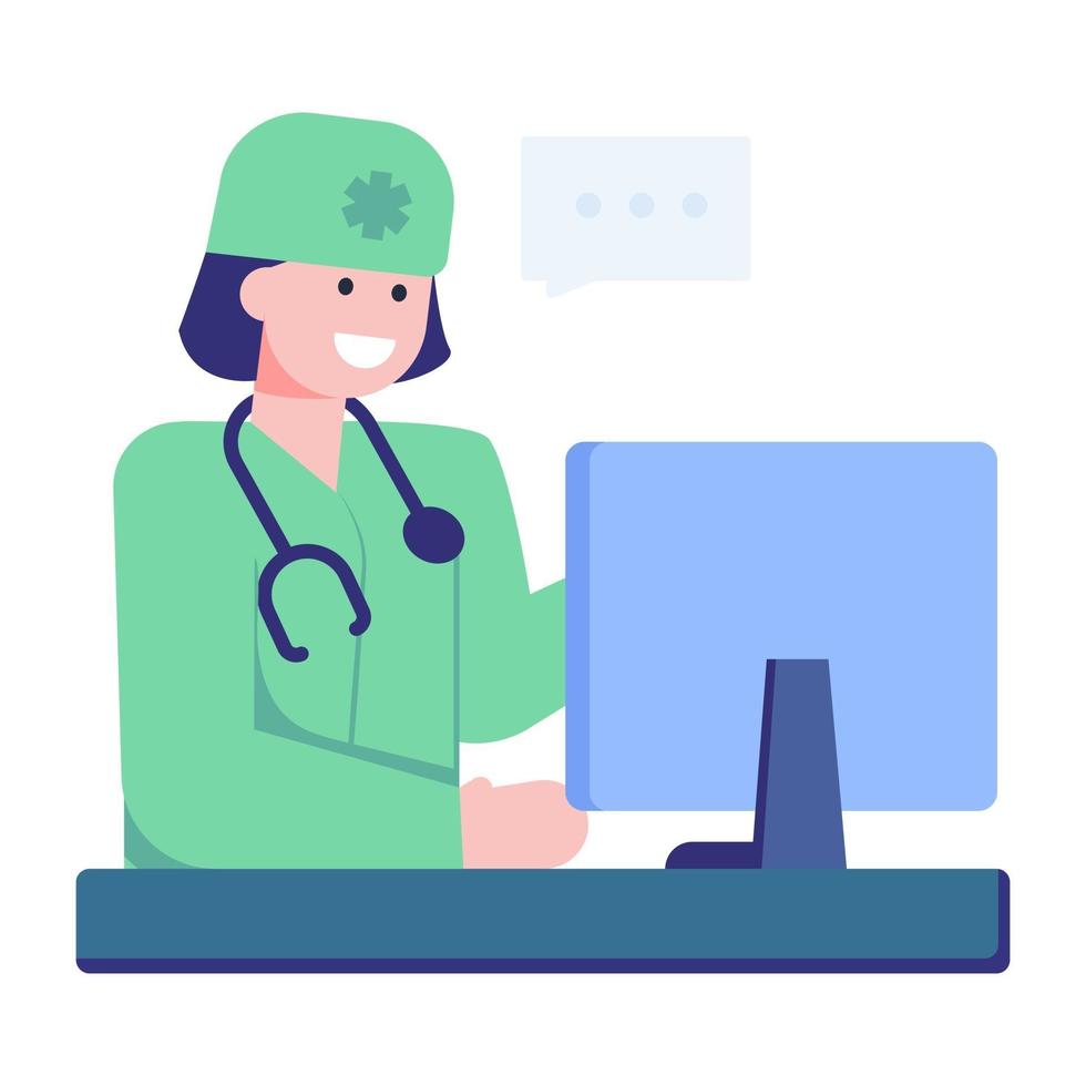 Doctor Chat and Consultation vector