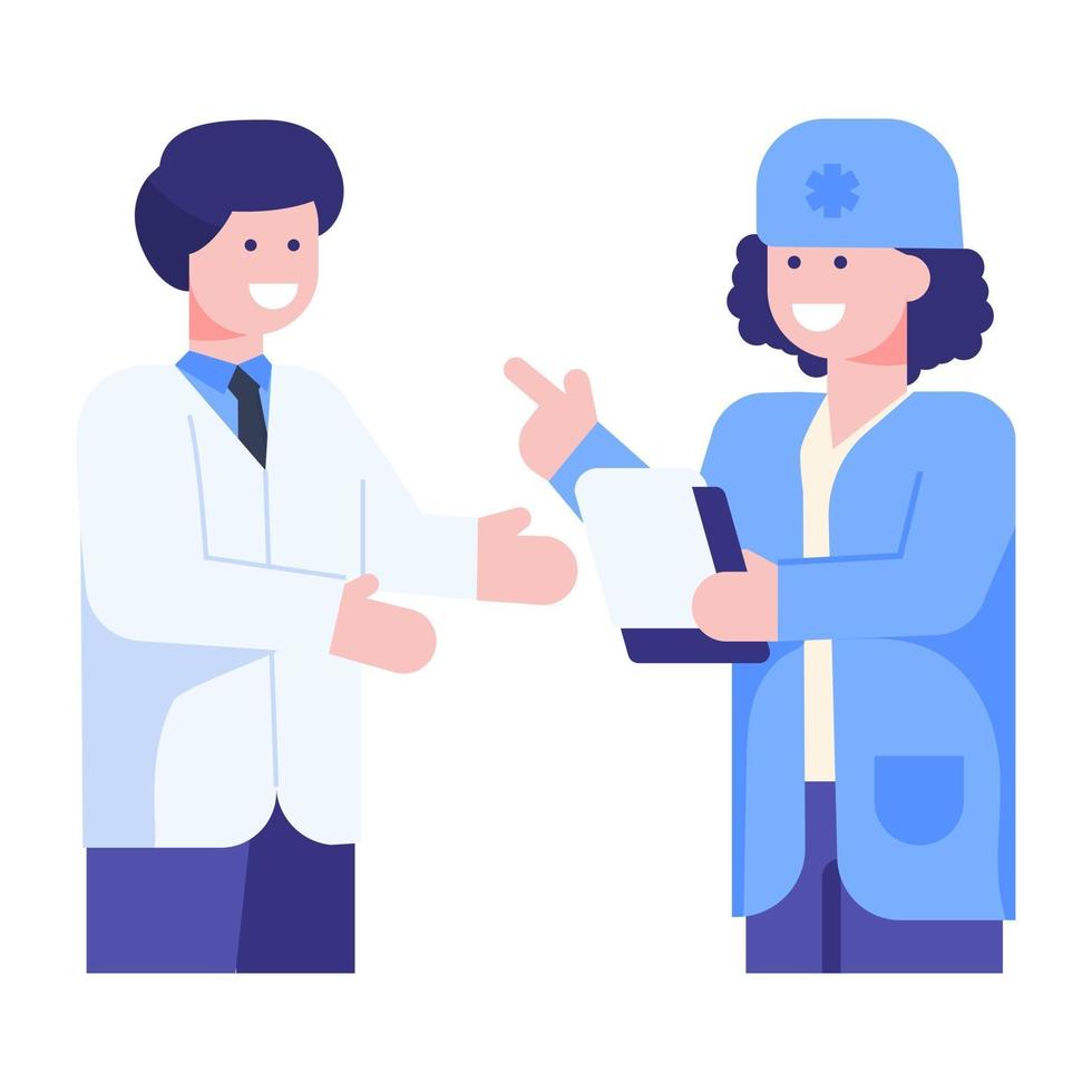 Doctors Discussion and staff vector