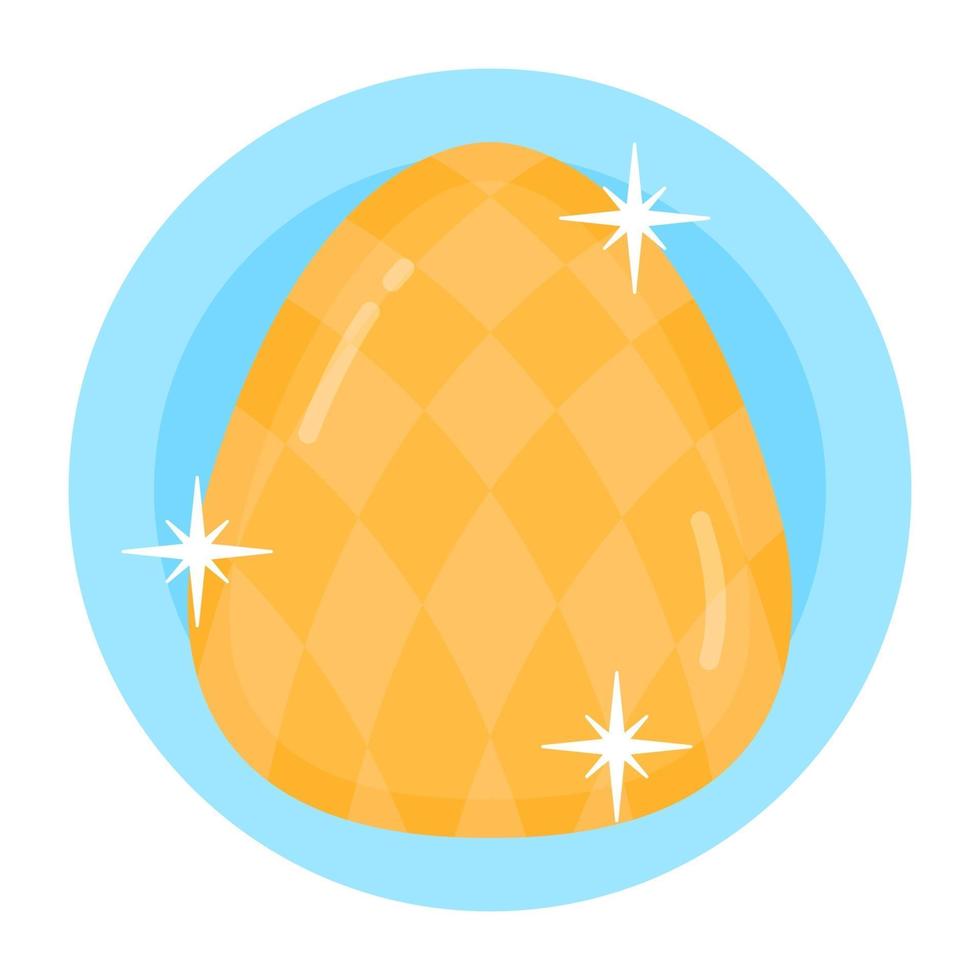 Golden Diamond stone vector