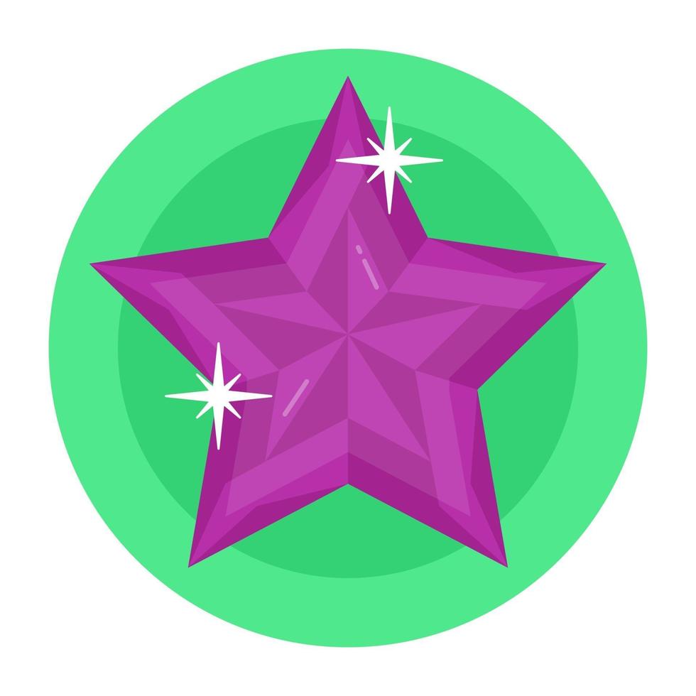 Star Diamond crystal vector