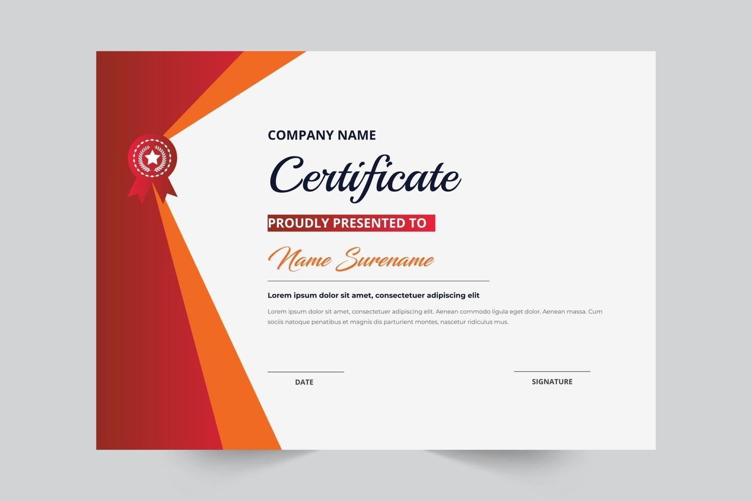 Certificate of Appreciation template vector