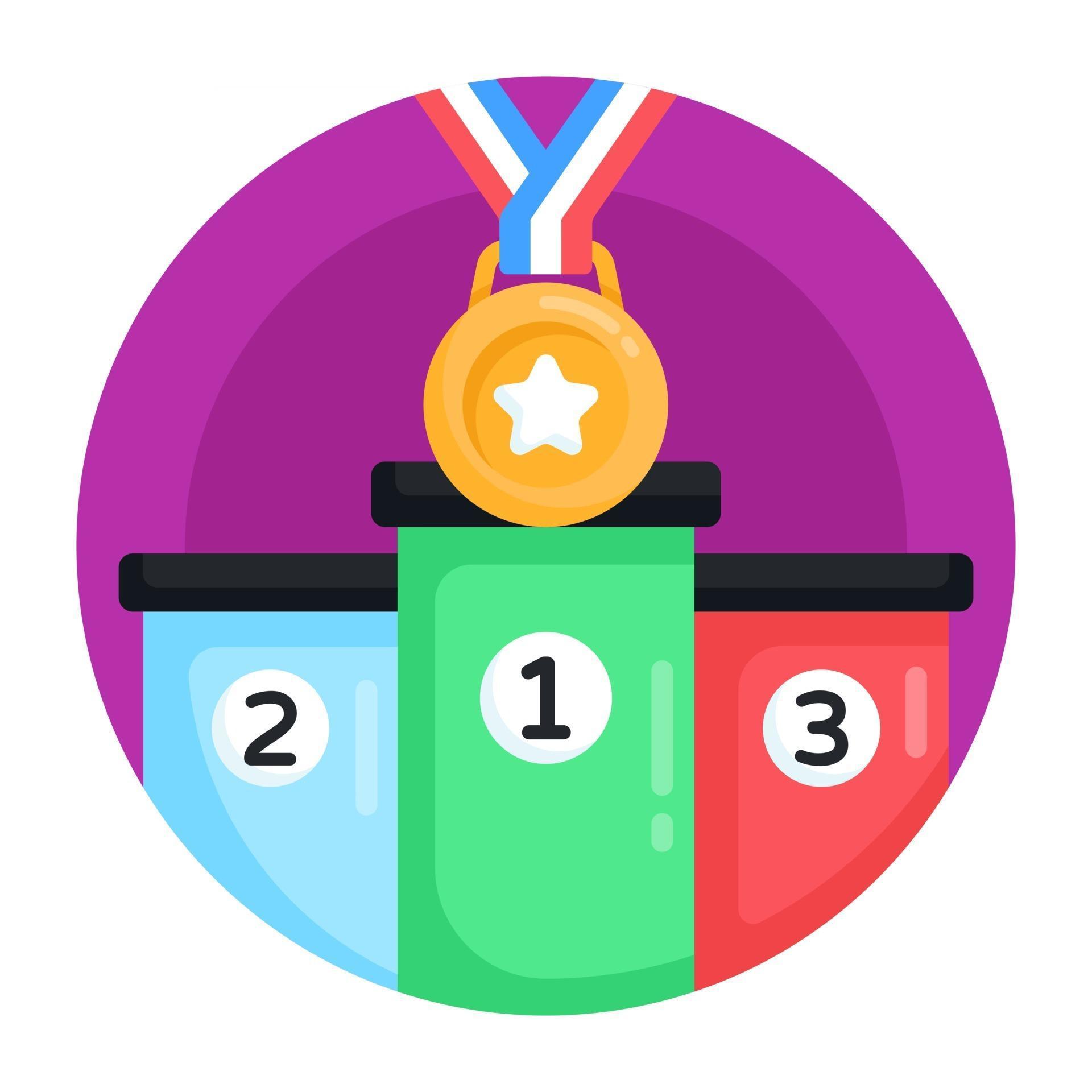 Podium position ranking 2982631 Vector Art at Vecteezy