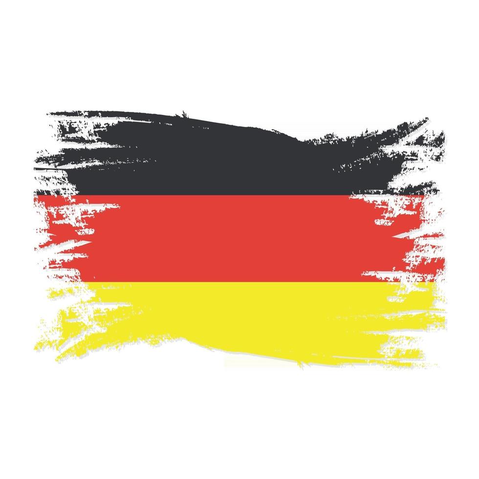 Germany Flag With Watercolor Brush vector