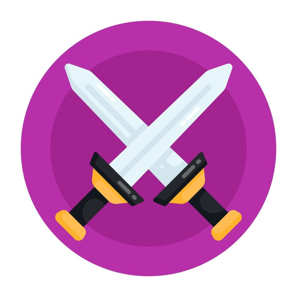 Crossed  Battle Swords vector