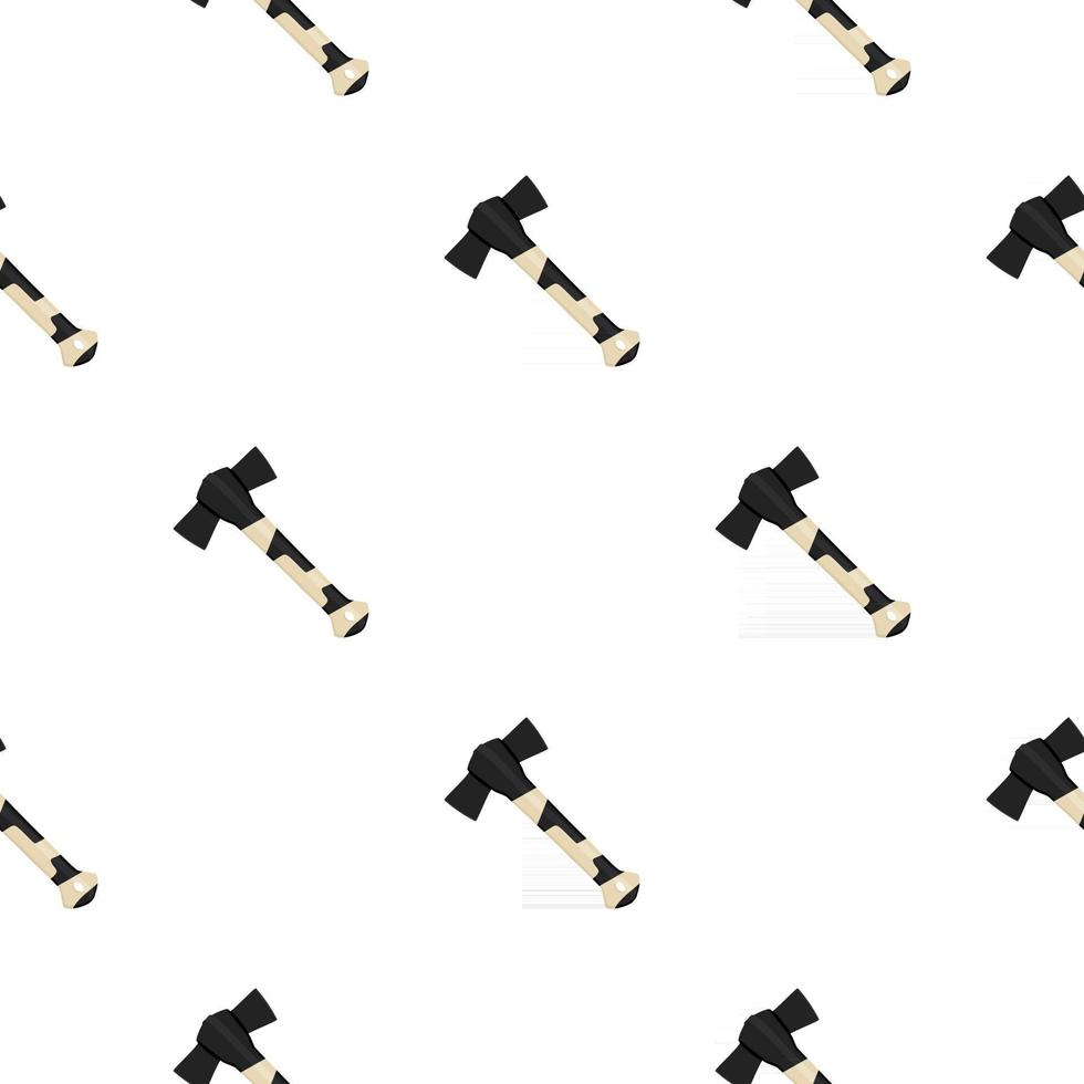 Illustration on theme pattern steel axes with wooden handle vector