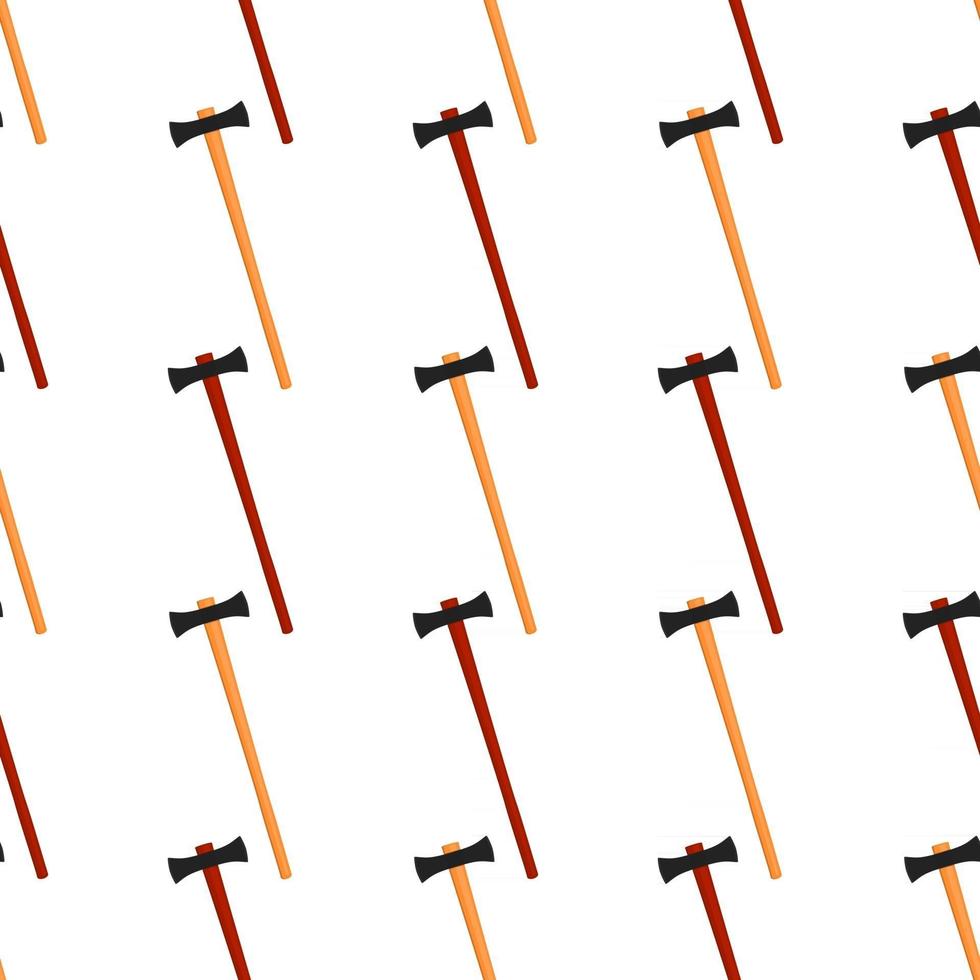 Illustration on theme pattern steel axes with wooden handle vector