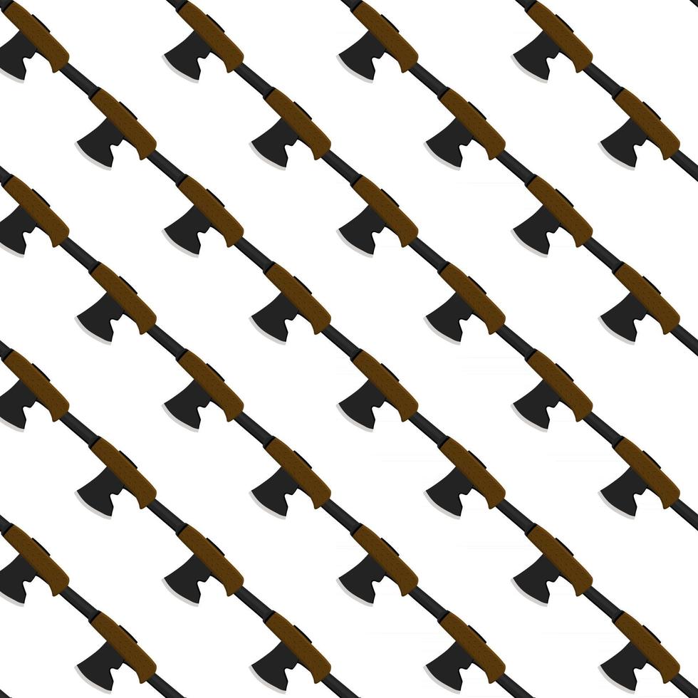 Illustration on theme pattern steel axes with wooden handle vector