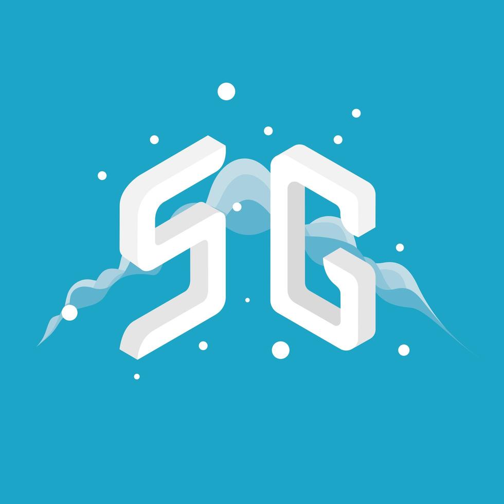 5g application signal banner background vector