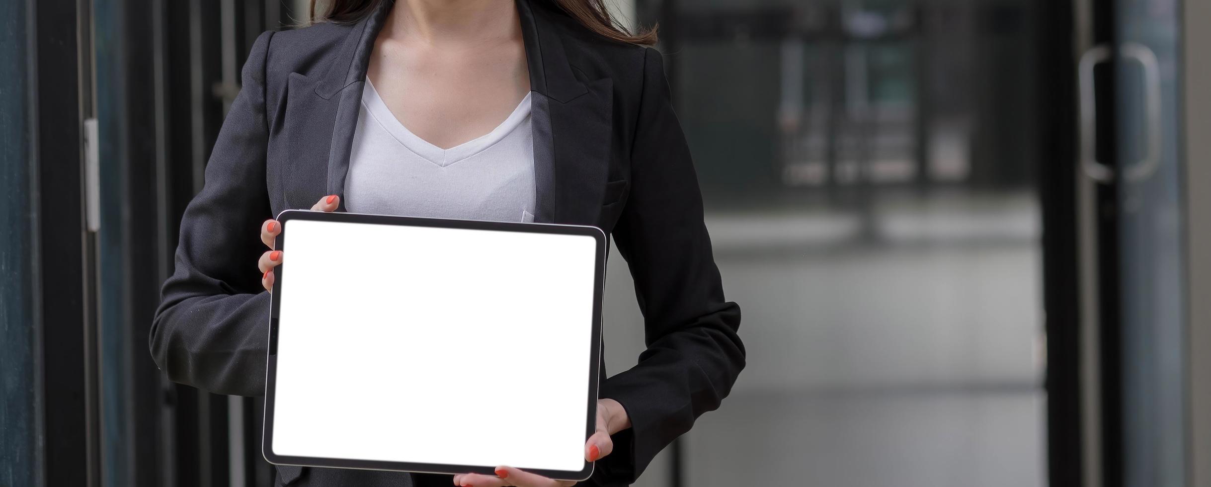 Blank tablet computer photo