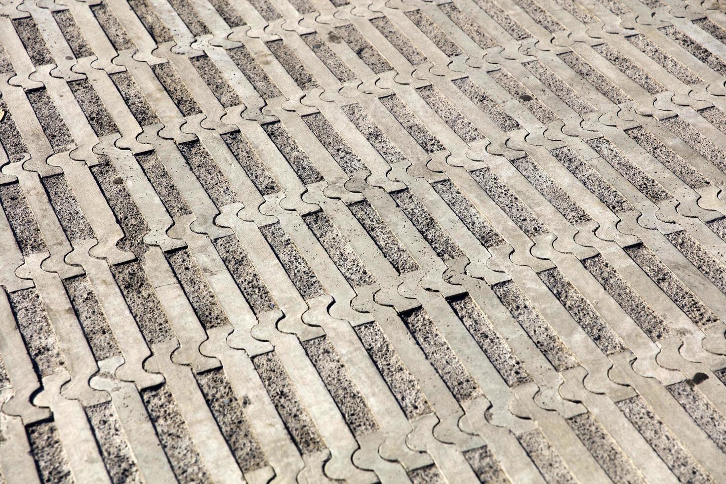 Surface of the rectangular old pavement pattern photo