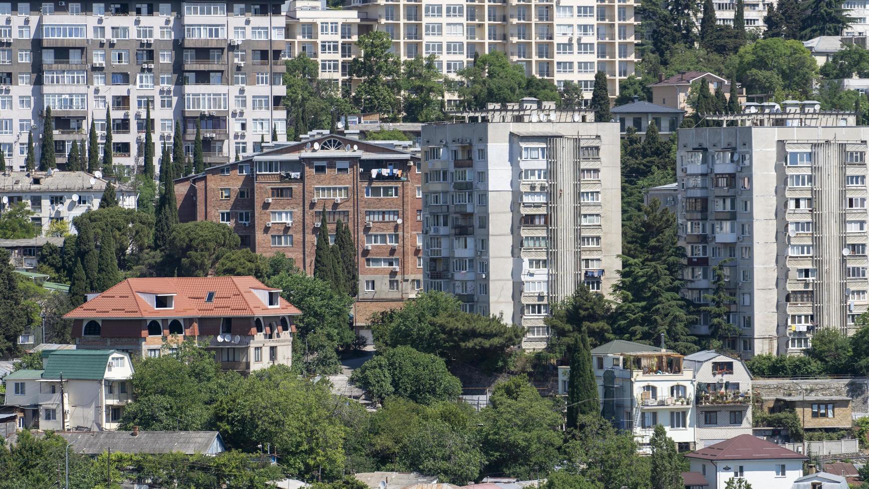 Urban landscape with buildings and architecture. Yalta photo