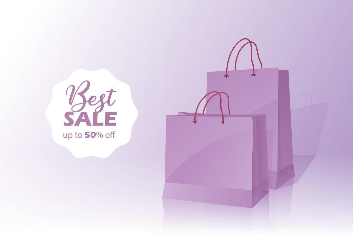 3d best sale banner discount with fifty 50 percent off vector