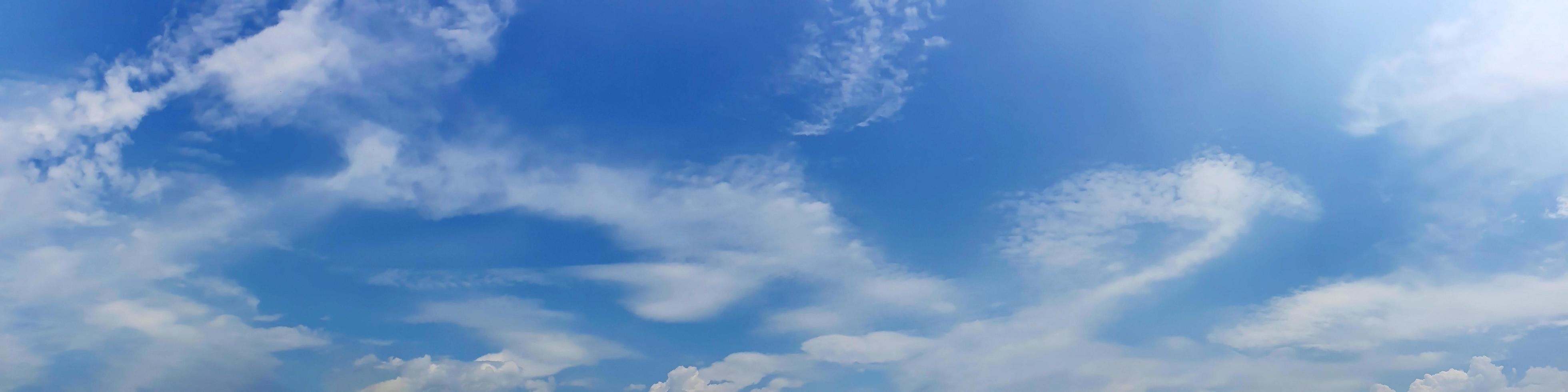 Panorama sky with cloud on a sunny day. photo