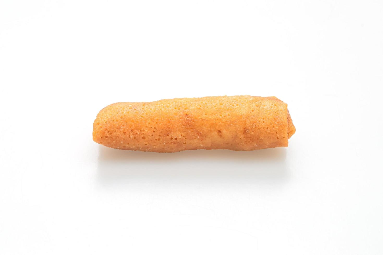 Deep-fried spring roll isolated on white background photo