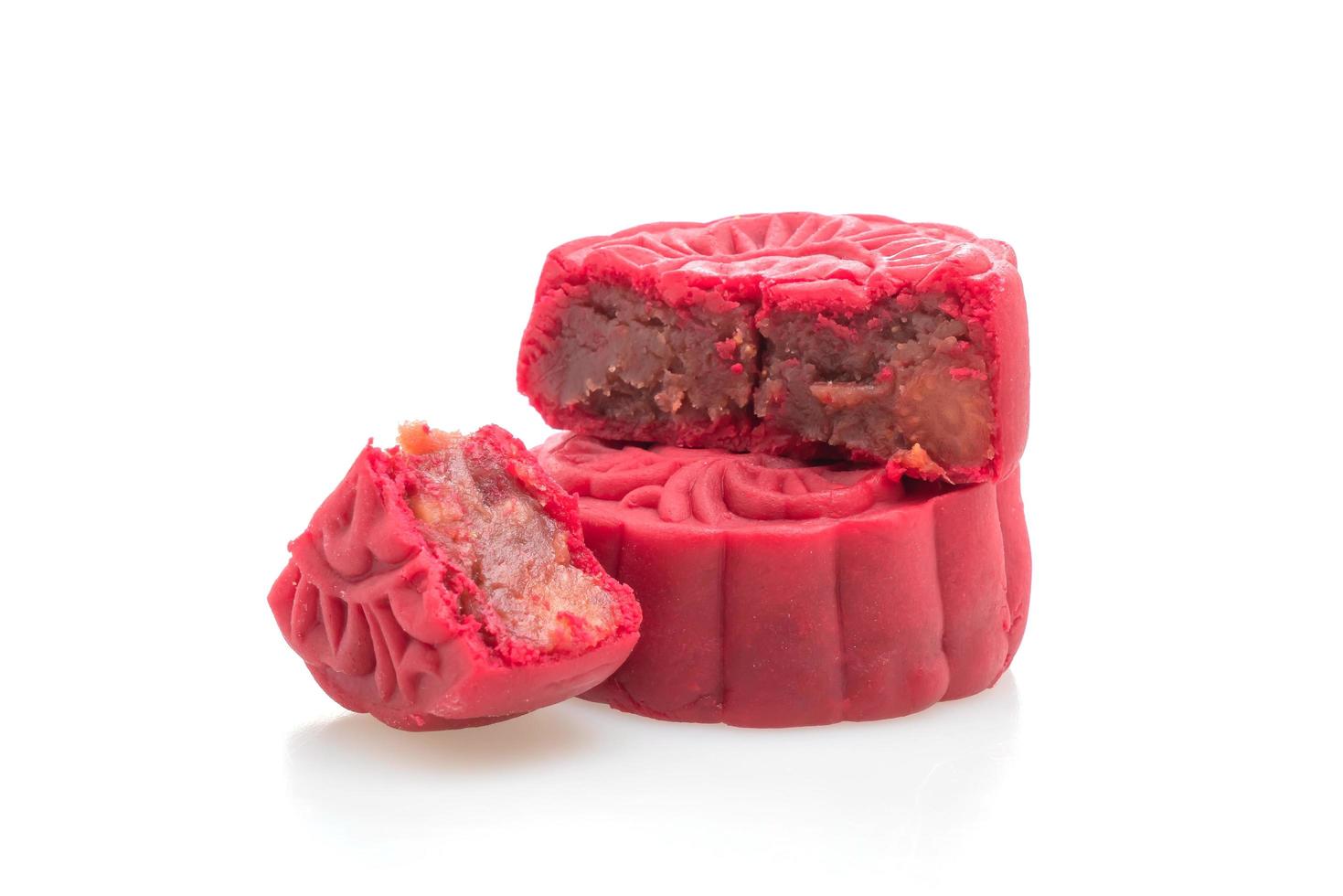 Chinese moon cake strawberry red bean flavour photo