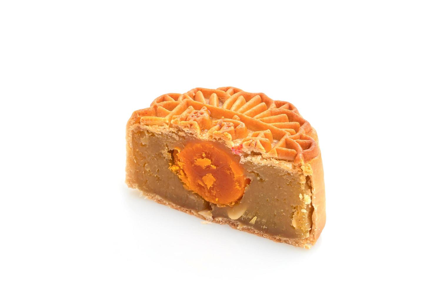 Chinese moon cake durian and egg yolk flavour photo