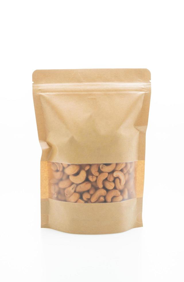 Cashew nuts in bag photo
