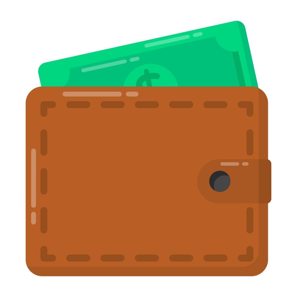 Wallet and Money vector