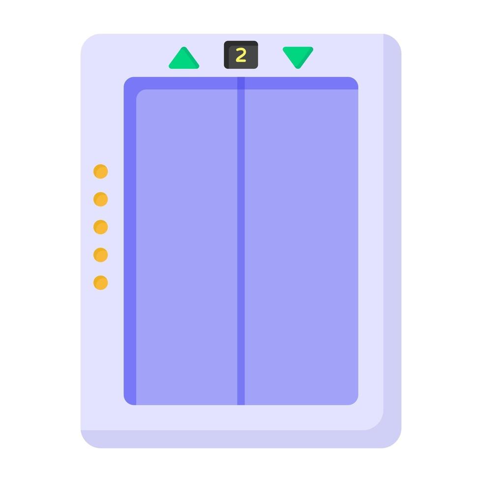 Elevator and Door vector