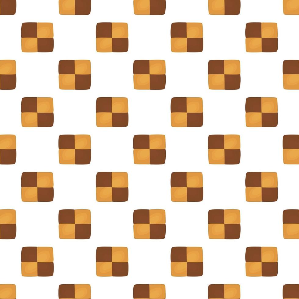 big set identical biscuit, kit colorful pastry cookie vector