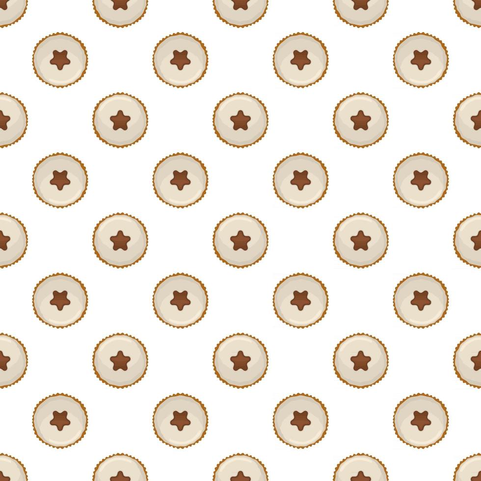 big set identical biscuit, kit colorful pastry cookie vector