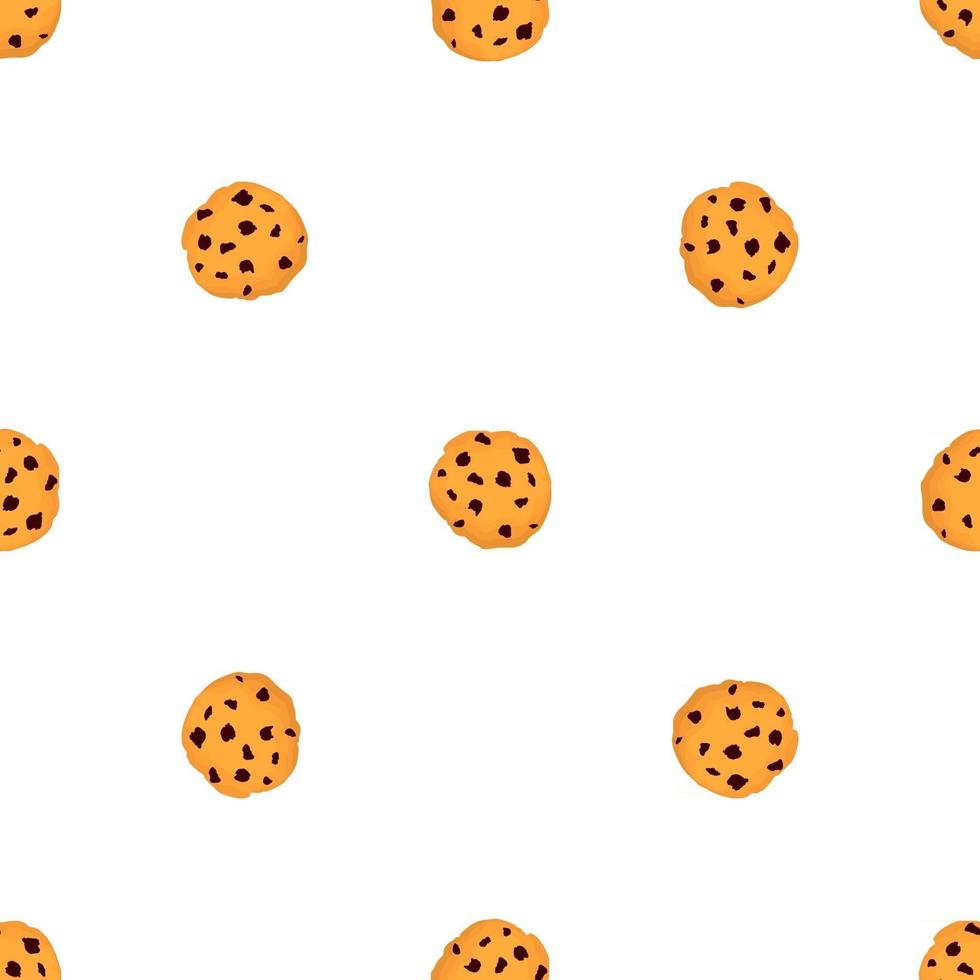 big set identical biscuit, kit colorful pastry cookie vector