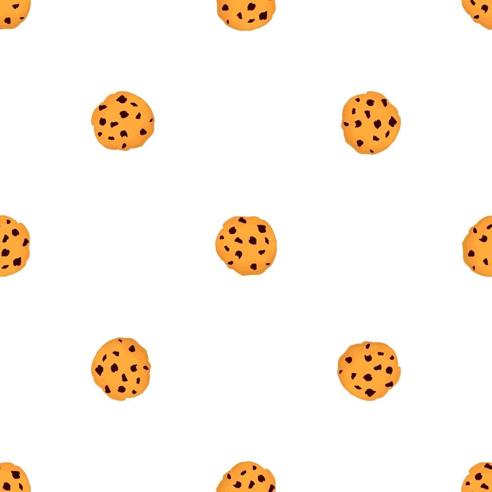 big set identical biscuit, kit colorful pastry cookie vector