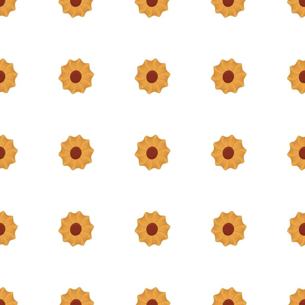 big set identical biscuit, kit colorful pastry cookie vector