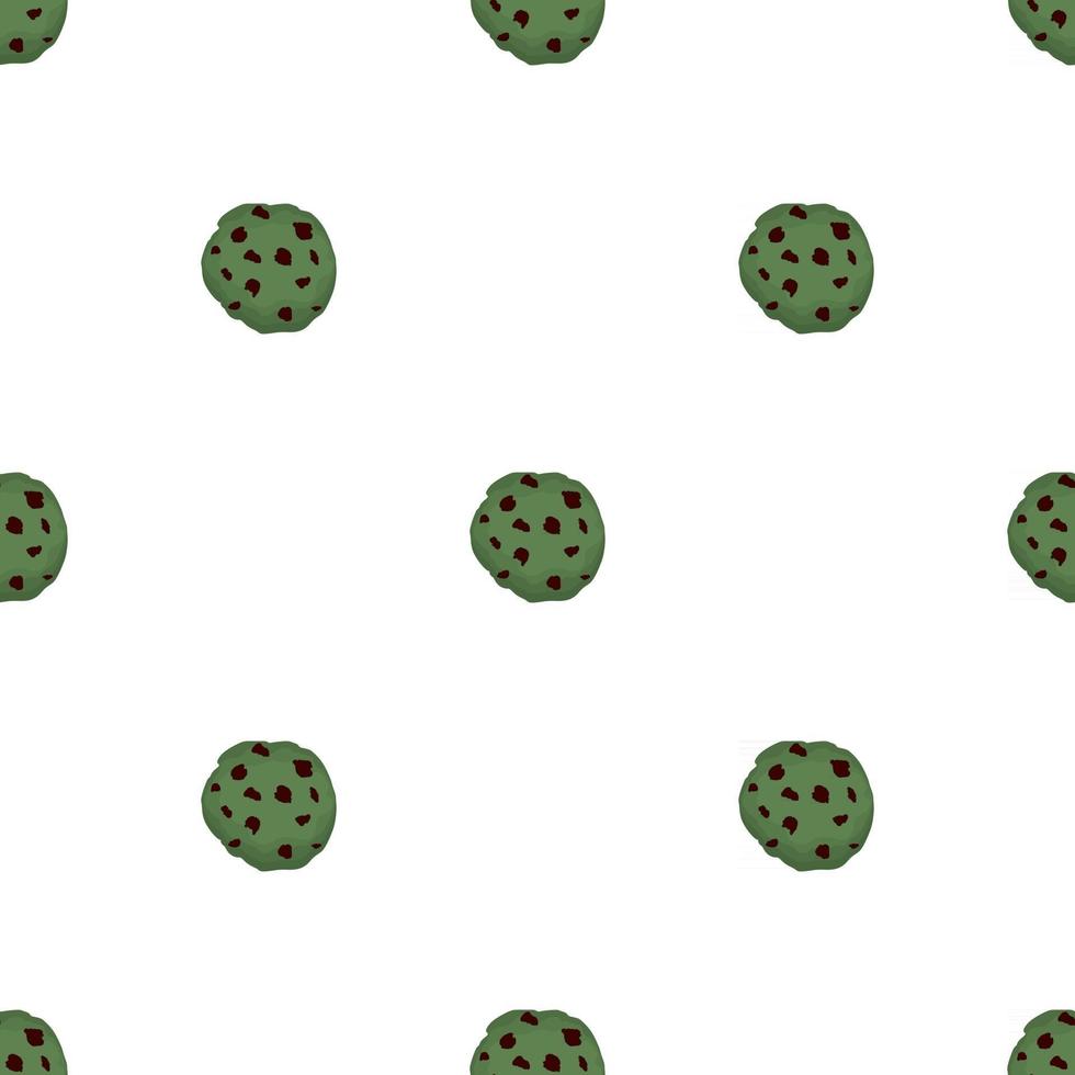 big set identical biscuit, kit colorful pastry cookie vector