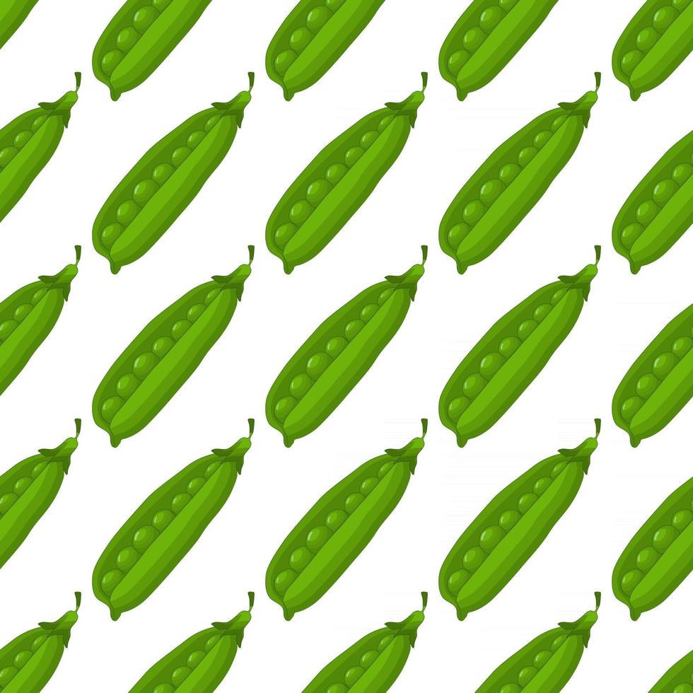 Ilustración sobre el tema de guisantes verdes patrón brillante vector