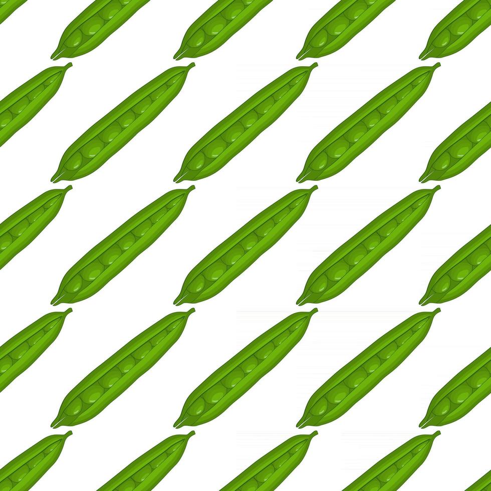 Ilustración sobre el tema de guisantes verdes patrón brillante vector