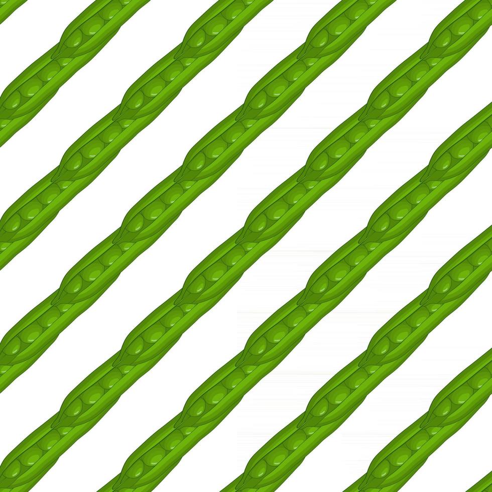 Ilustración sobre el tema de guisantes verdes patrón brillante vector