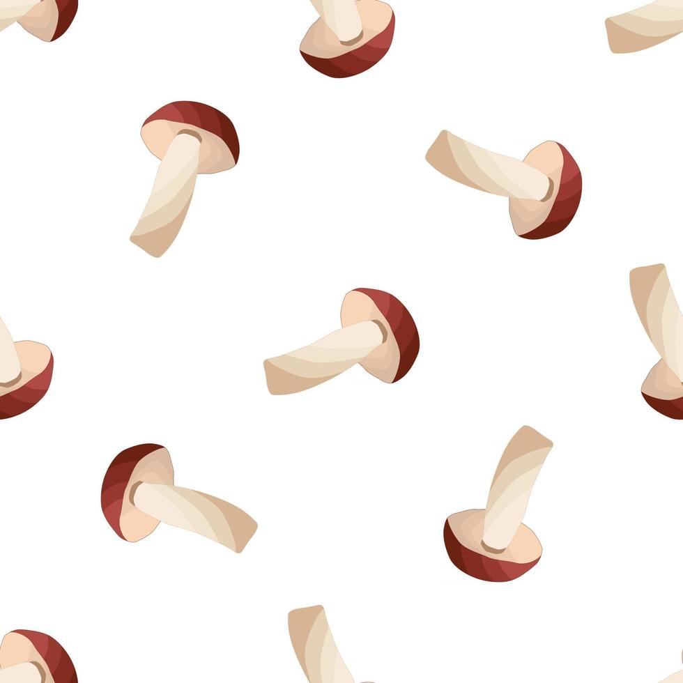 Illustration on theme of bright pattern brown mushroom vector