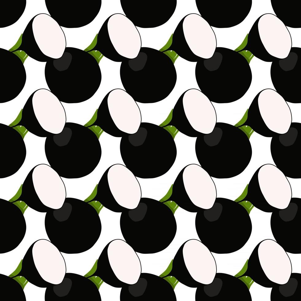 Illustration on theme of bright pattern black radish vector
