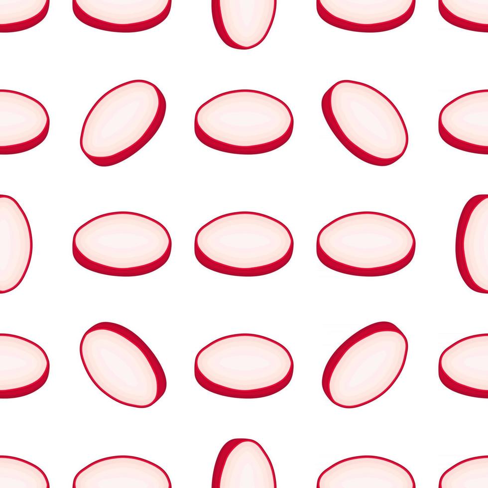 Illustration on theme of bright pattern red radish vector