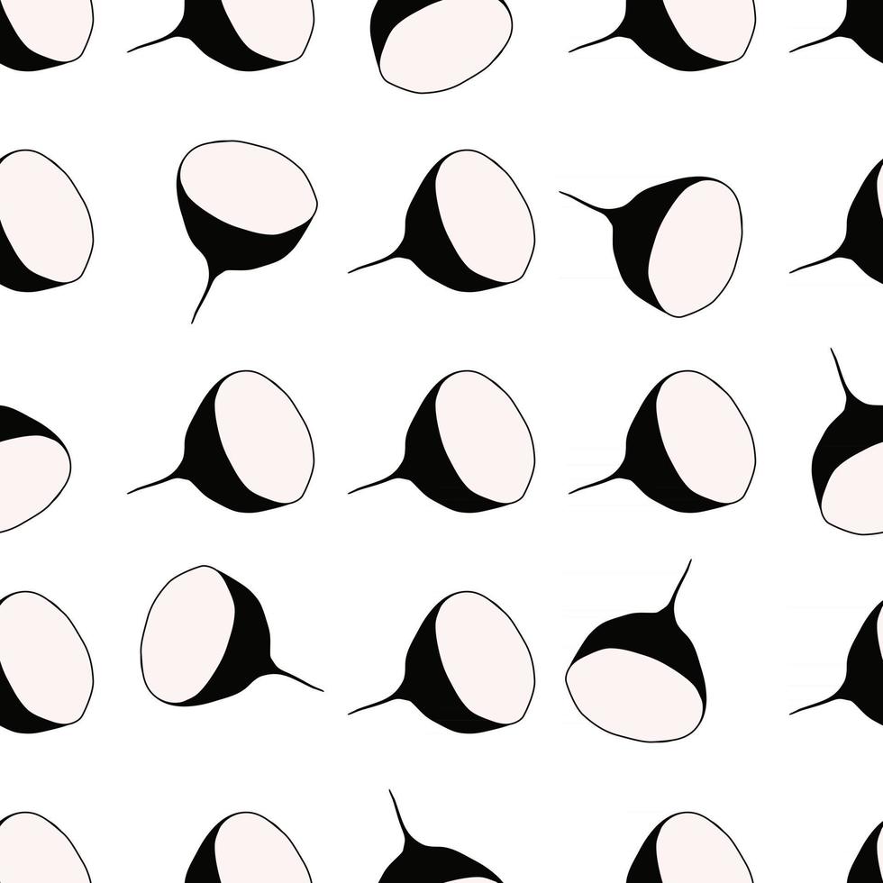 Illustration on theme of bright pattern black radish vector