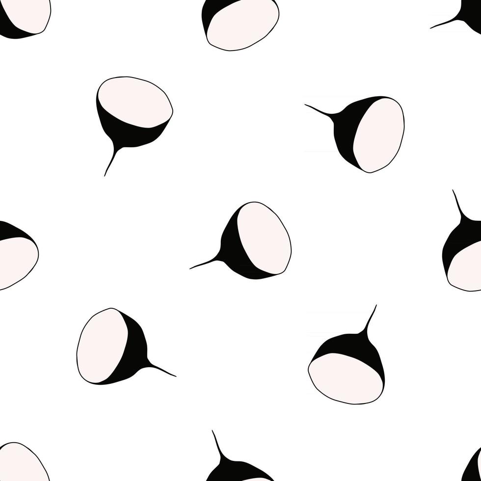 Illustration on theme of bright pattern black radish vector