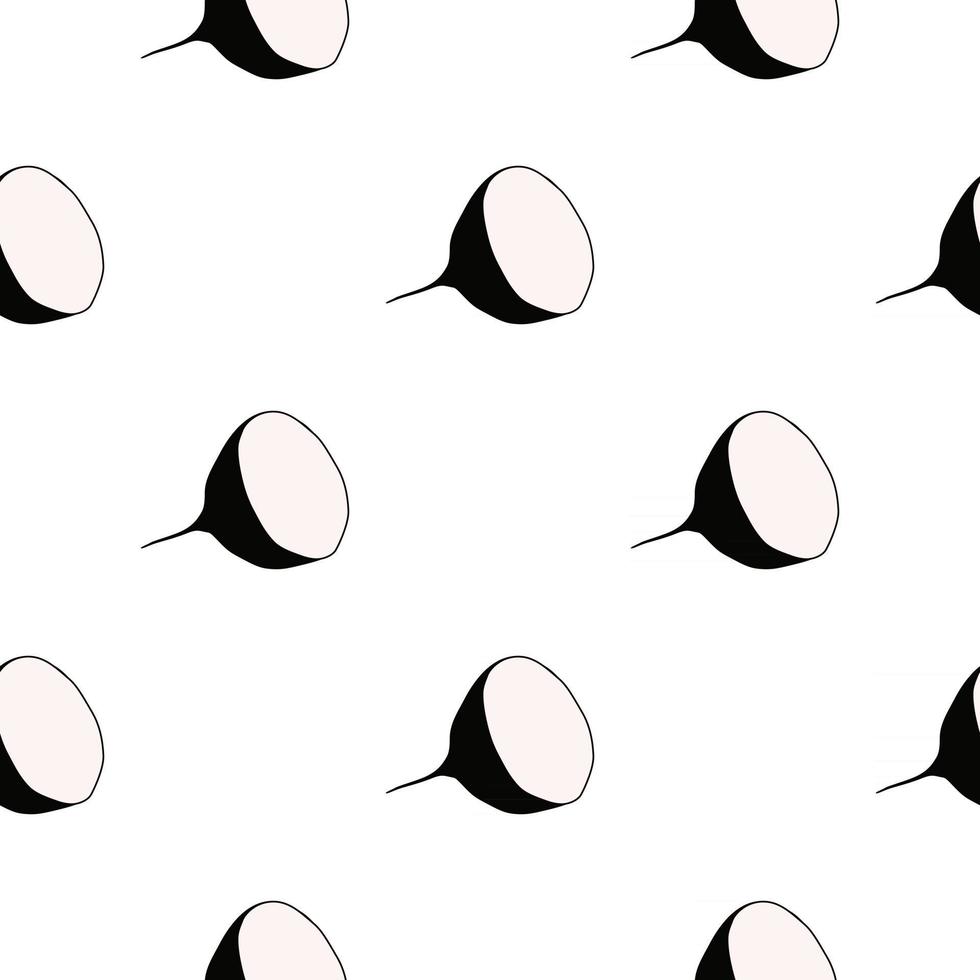 Illustration on theme of bright pattern black radish vector