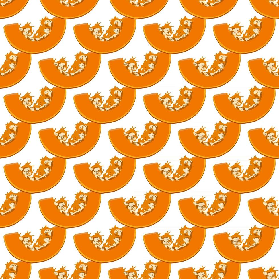 Illustration on theme of bright pattern yellow pumpkin vector