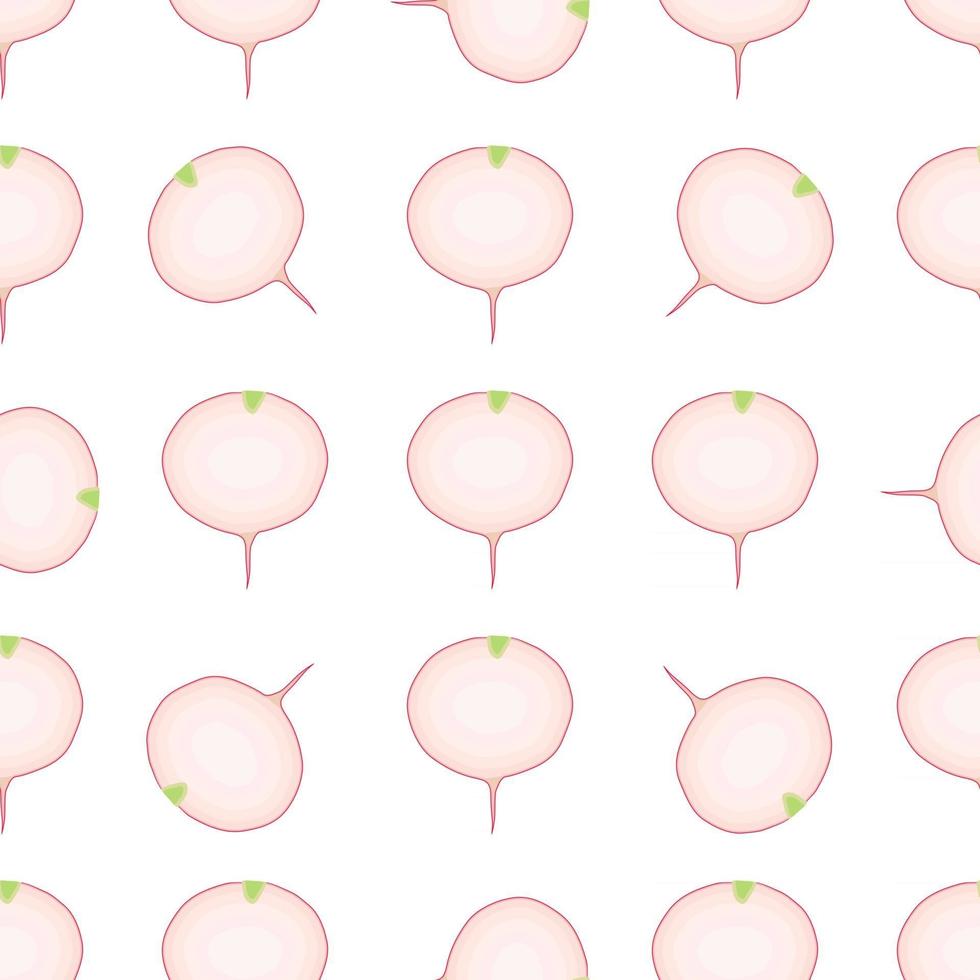 Illustration on theme of bright pattern red radish vector