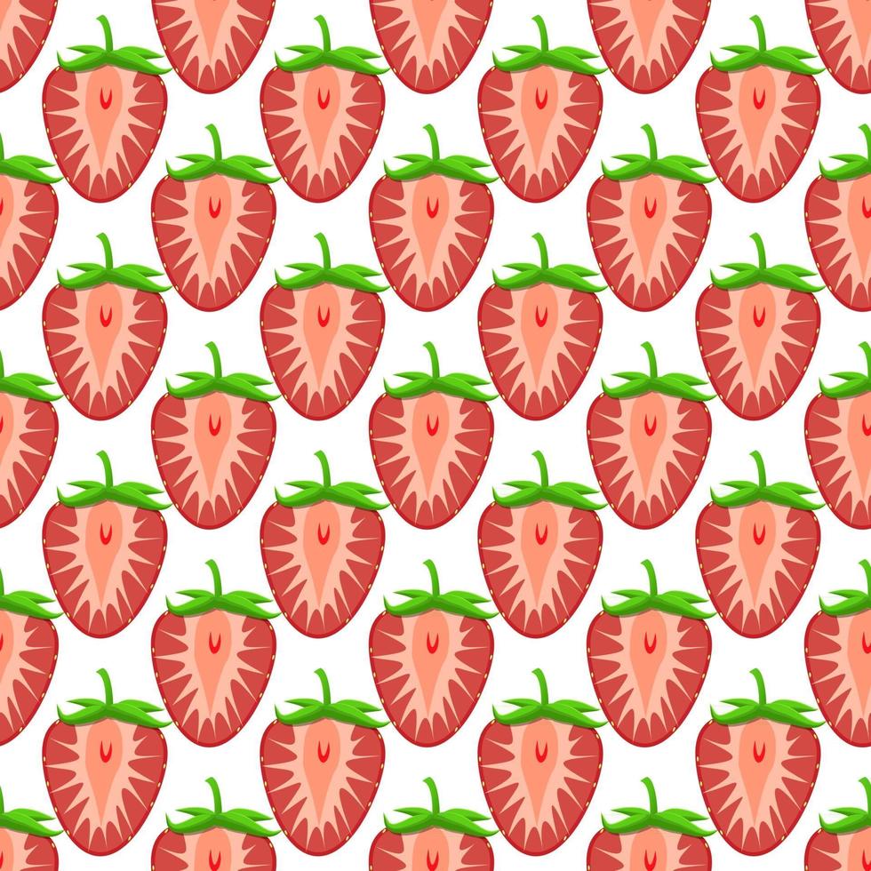 Theme big colored seamless strawberry vector