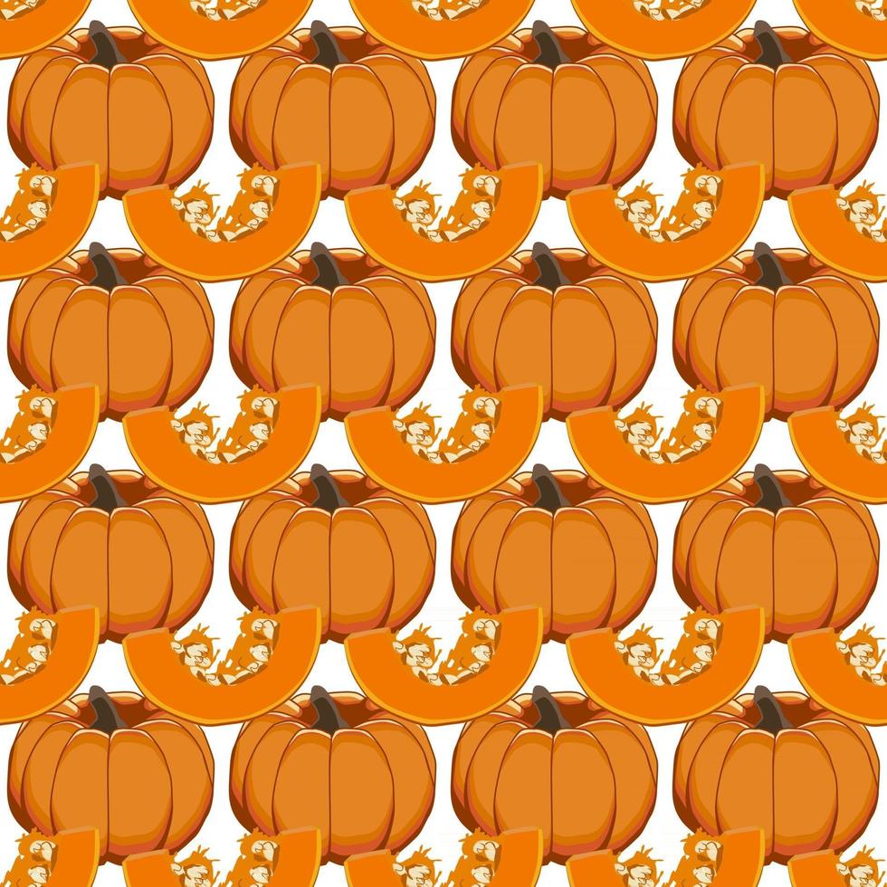 Illustration on theme of bright pattern yellow pumpkin vector