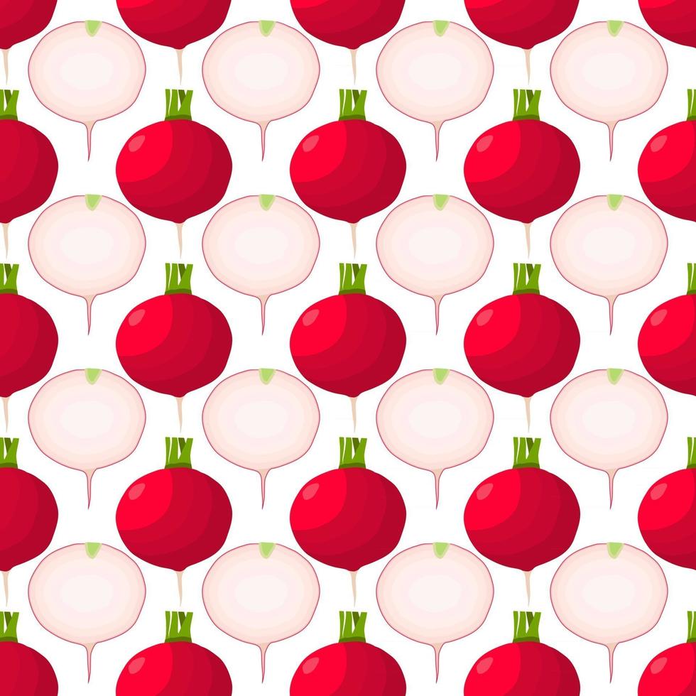 Illustration on theme of bright pattern red radish vector
