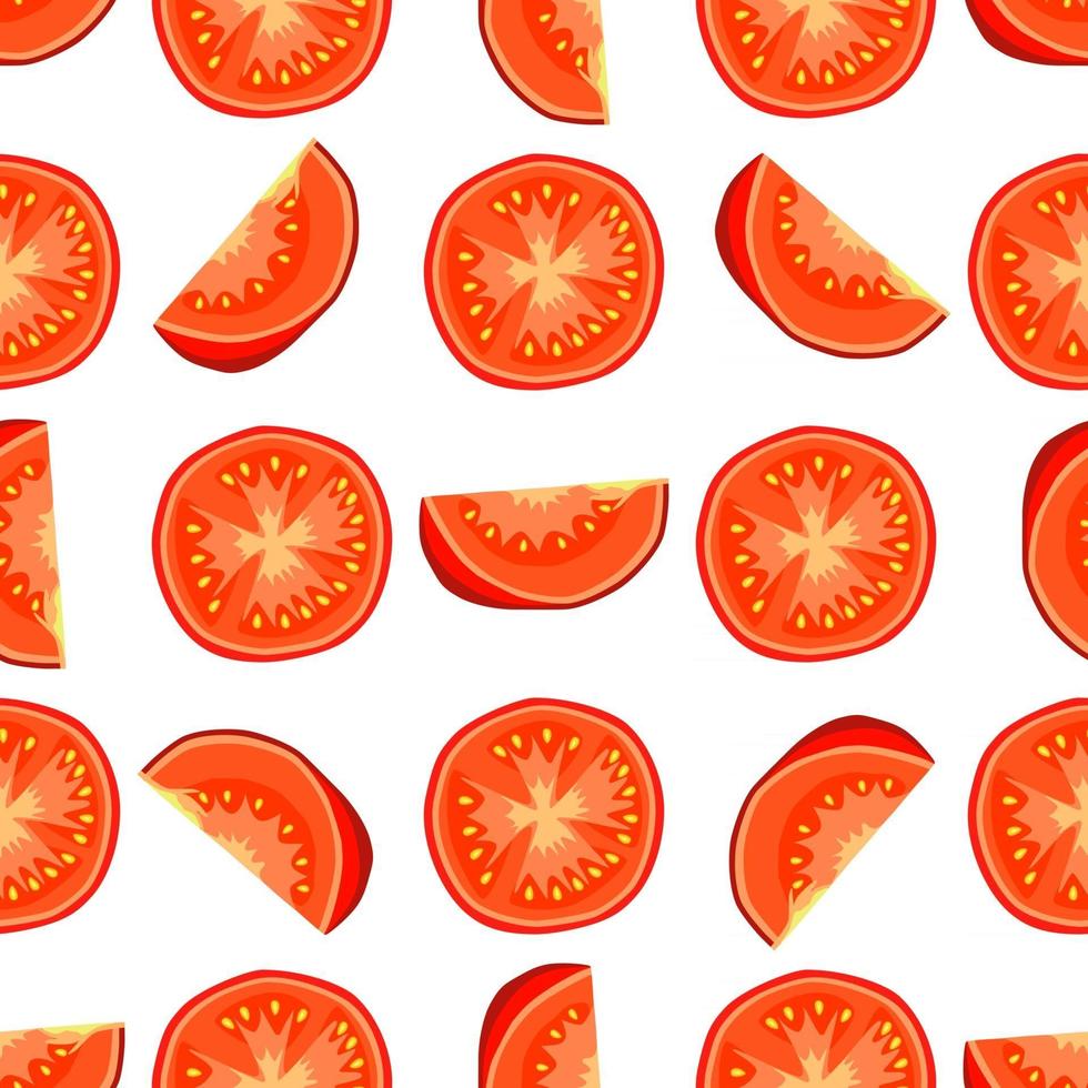 Illustration on theme of pattern red tomato vector