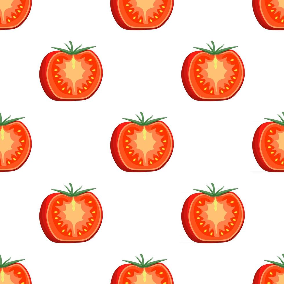 Illustration on theme of pattern red tomato vector