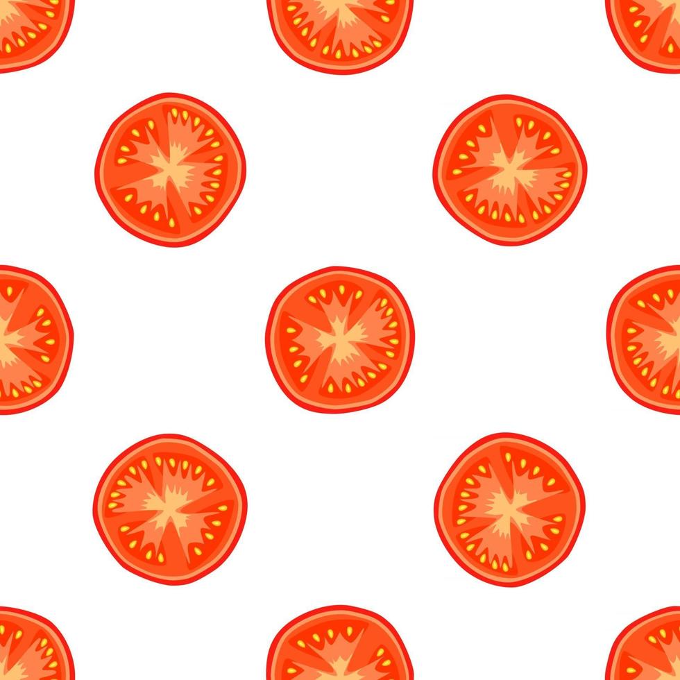 Illustration on theme of pattern red tomato vector