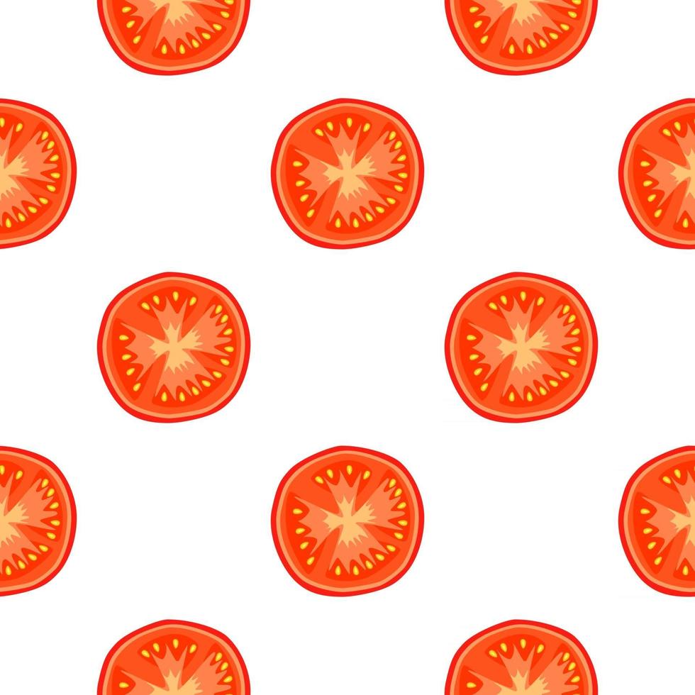 Illustration on theme of pattern red tomato vector