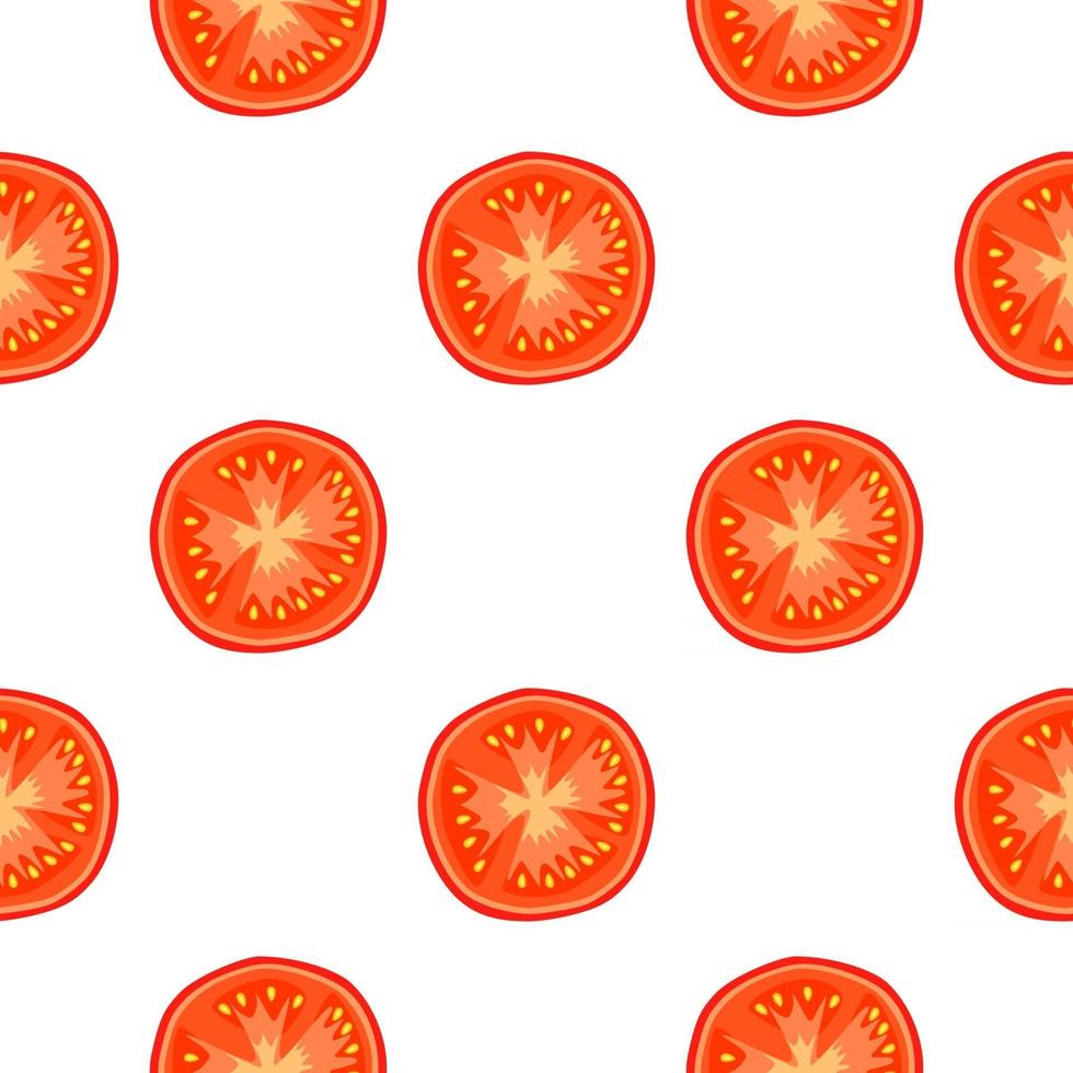 Illustration on theme of pattern red tomato vector