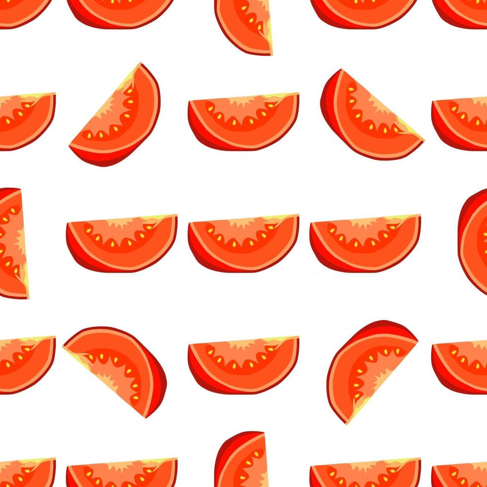 Illustration on theme of pattern red tomato vector